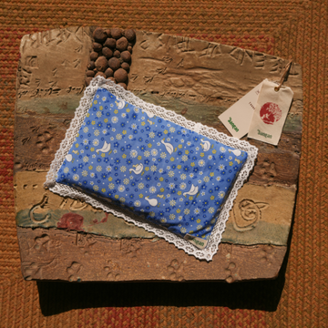 Mustard Seed Pillow – Blue & Yellow Duck Print