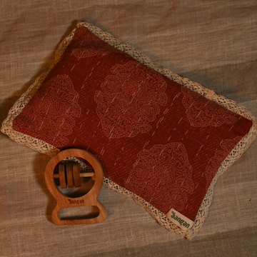 Red Kantha Print – Mustard Seed Pillow