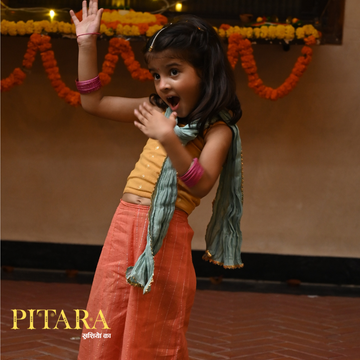 Haldi Kumkum Palazzo Set – Girls Ethnic Festive Outfit (0–7Y)