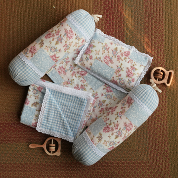 Blue Check Print Complete Sleep Solution Set