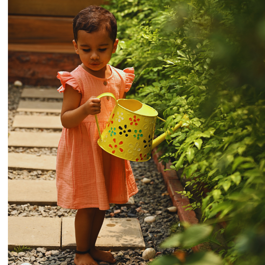 Aamras Frock for Girls – 100% Cotton Muslin Dress