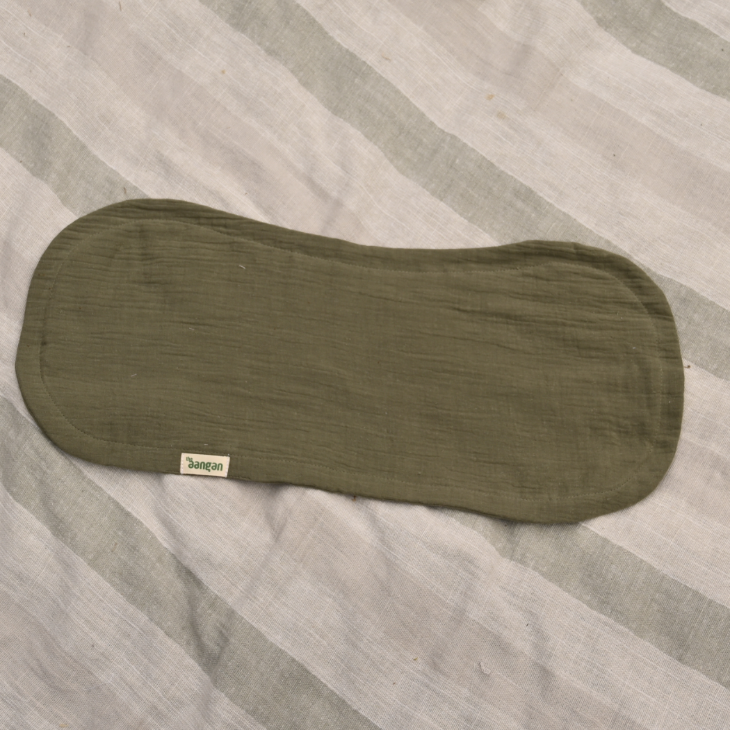 Burp Cloth Set – Olive Green & Beige