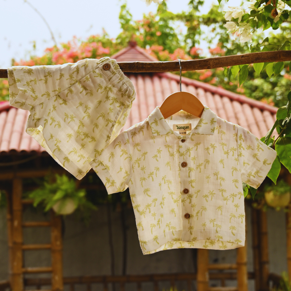 Naariyal – Boys Co-ord Set (100% Cotton Muslin)