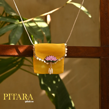Yellow Lotus Ginni Bag – Festive Coin Pouch