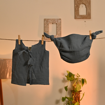 Siyahi Neel Jhabla Set - 100% Cotton