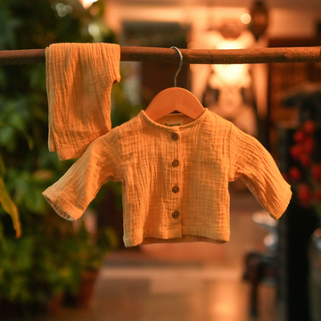 Newborn Set – Mustard (Soft & Easy-Wear for 0-3 Months)