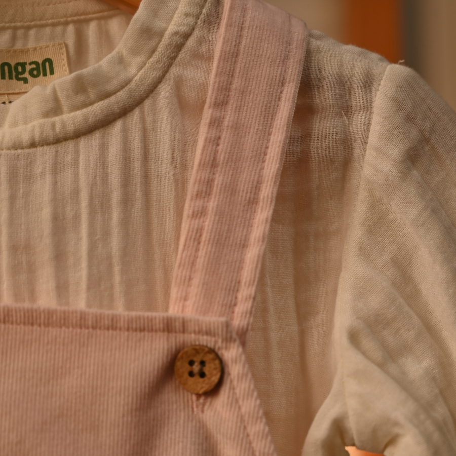 Pink Corduroy Dungaree Set - 0 - 24 months