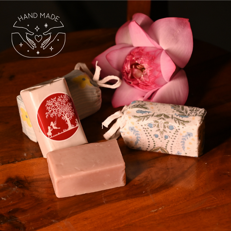 Pack of 3 - Handmade Baby Soap Combo – (Neem, Nalpamaradi & Almond) – Natural & Ayurvedic Baby Skincare (75 gms each)