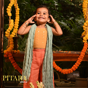 Haldi Kumkum Palazzo Set – Girls Ethnic Festive Outfit (0–7Y)