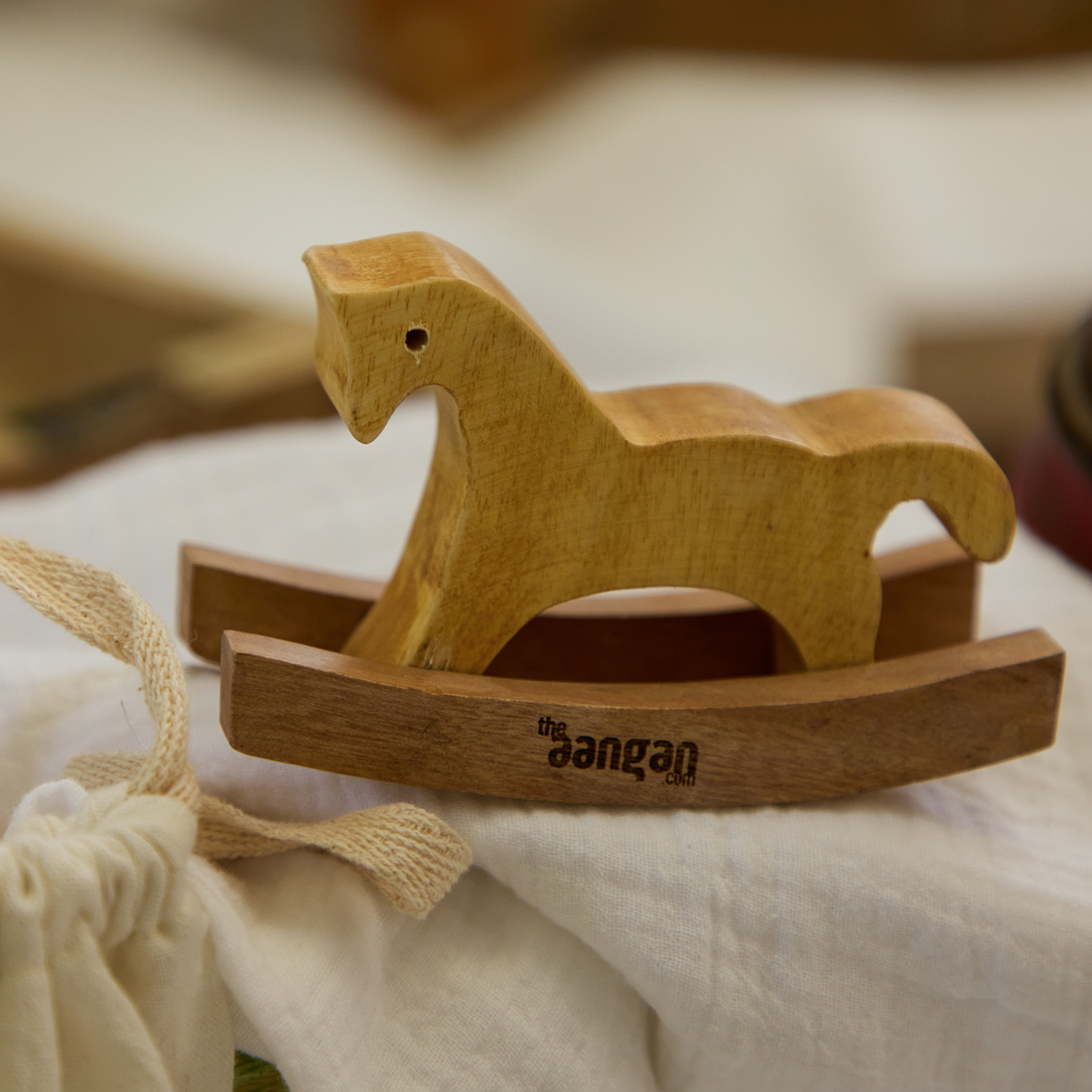 Handmade Neem Wood Horse Toy