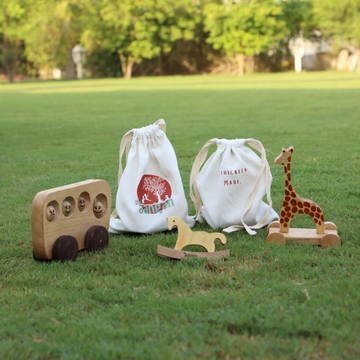 Set of 5 Neem Wood toys