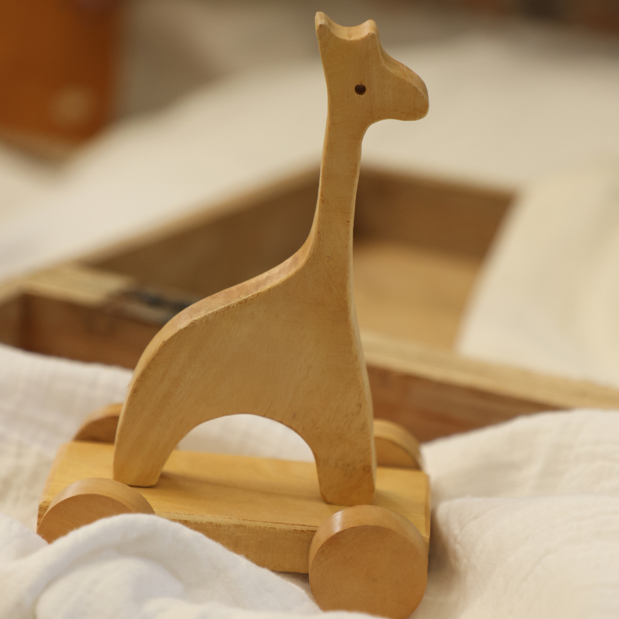 Neem Wood Giraffe Toy