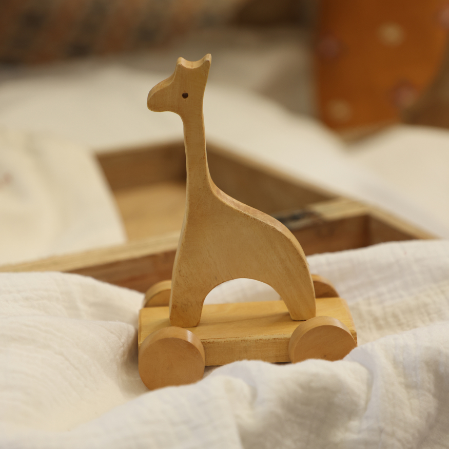 Neem Wood Giraffe Toy